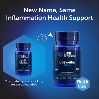 Life Extension Boswellia, standardized Boswellia serrata Extract, Promotes Joint, Cell & arterial Health, Gluten-Free, Non-GMO, Vegetarian, 60 Capsules