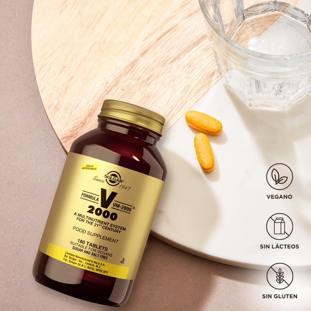 Solgar Formula VM-2000 (Multinutrient System), 180 Tablets - Contains Zinc