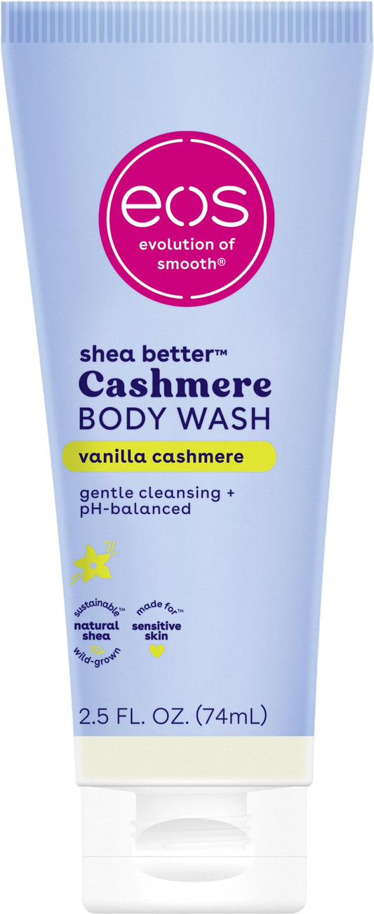 eos Travel Vanilla Cashmere Body Wash- Mini Size, Toiletries, 2.5 fl oz