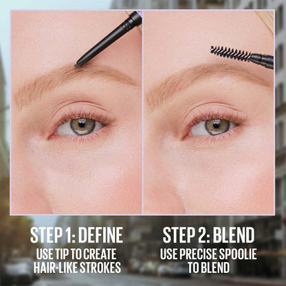 Maybelline Express Brow Ultra Slim Eyebrow Makeup, Brow Pencil with Precision Tip and Spoolie for Defined Eyebrows, Blonde, 1 Count, Packaging May Vary