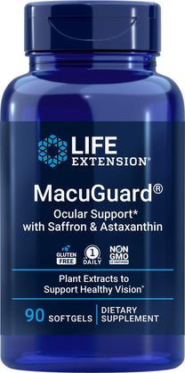 Life Extension MacuGuard Ocular Support 90 softgels with Saffron & Astaxanthin