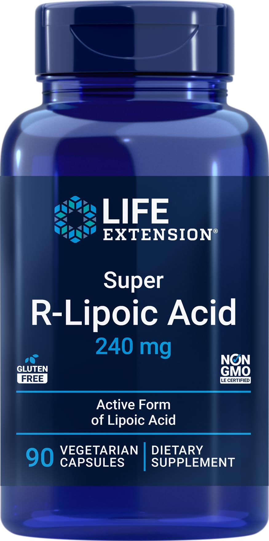 Life Extension Super R Lipoic Acid 240mg, 90 Vegetarian Capsules