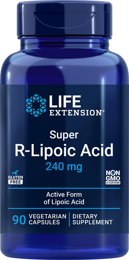 Life Extension Super R Lipoic Acid 240mg, 90 Vegetarian Capsules