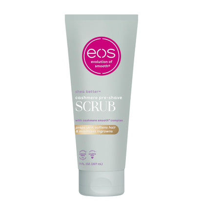 eos Cashmere Skin Collection Pre-Shave Scrub- Vanilla Cashmere, 7 fl oz