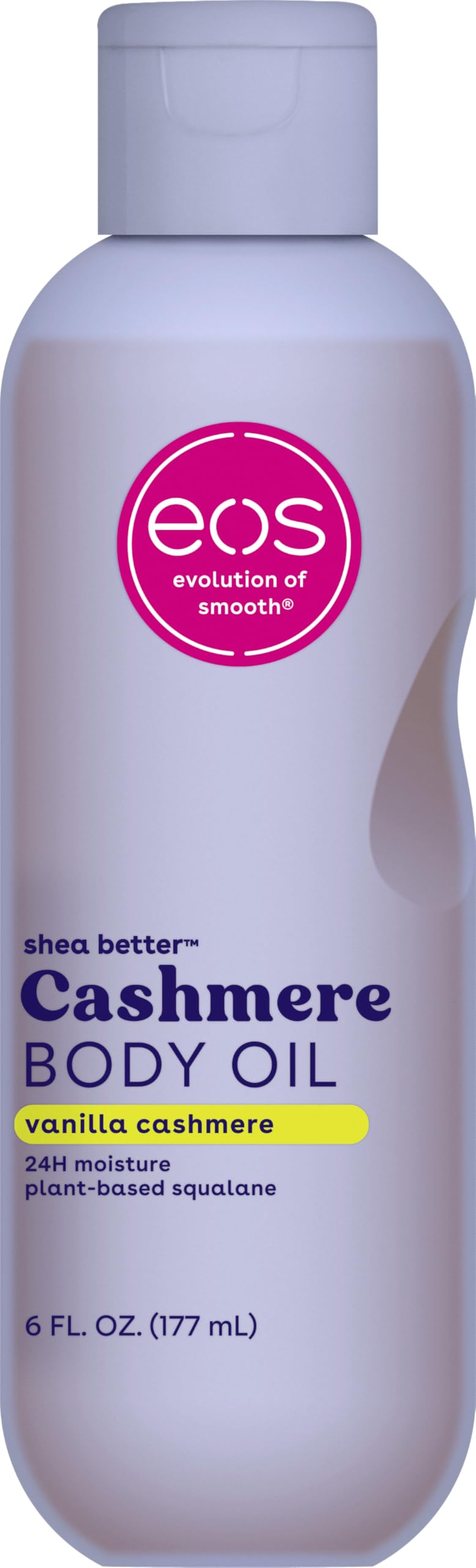 eos Cashmere Body Oil- Vanilla, 24H Moisture, Plant-Based Squalane, 6 fl oz