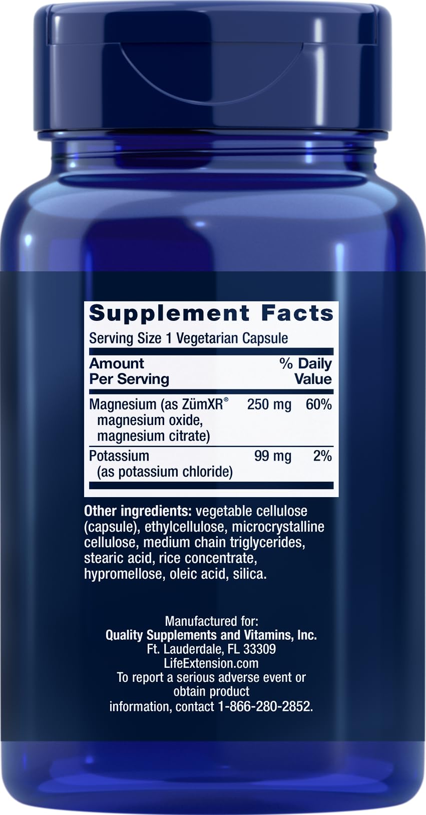 Life Extension 99mg Potassium with Extend-Release Magnesium 250mg, 100 Veg Caps - Gluten-Free – Non-GMO – Vegetarian Supplement for Men and Women - Dual-Action Mineral Formula