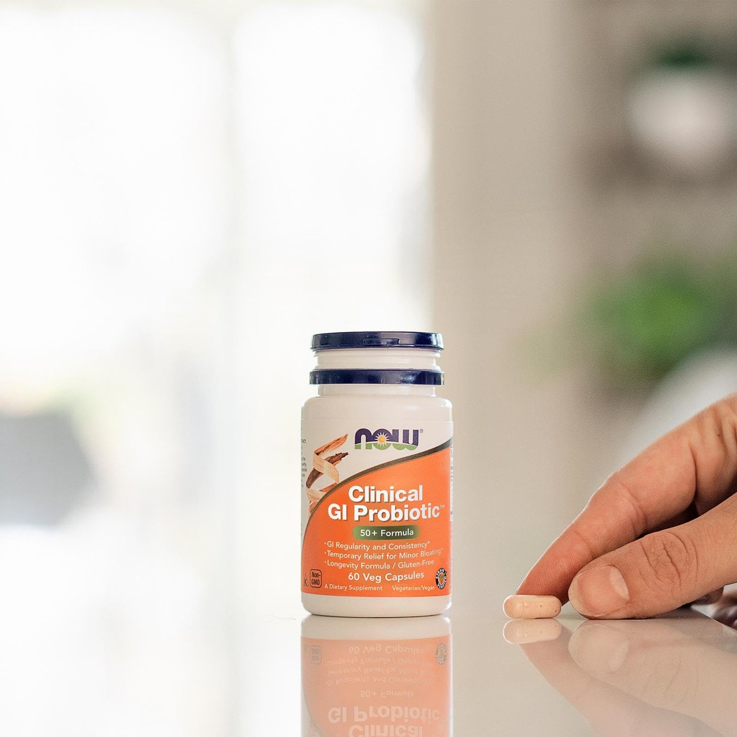 NOW Foods Supplements, Clinical GI Probiotic™, 50+ Formula, Strain Verified, 60 Veg Capsules