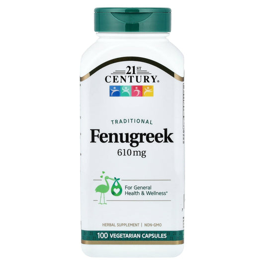 21st Century Fenugreek 610mg Capsules, Wellness Support, 100 Count