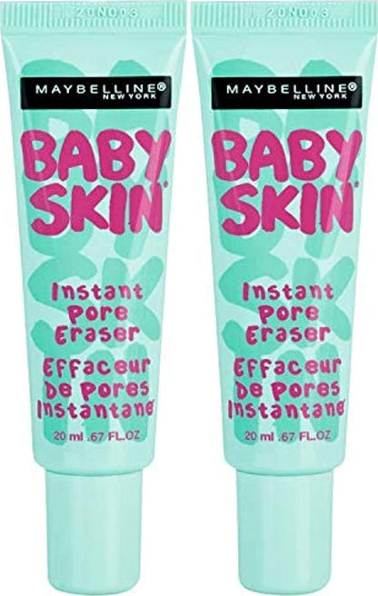 Maybelline Baby Skin Instant Pore Eraser Primer Makeup, Clear, 2 Count