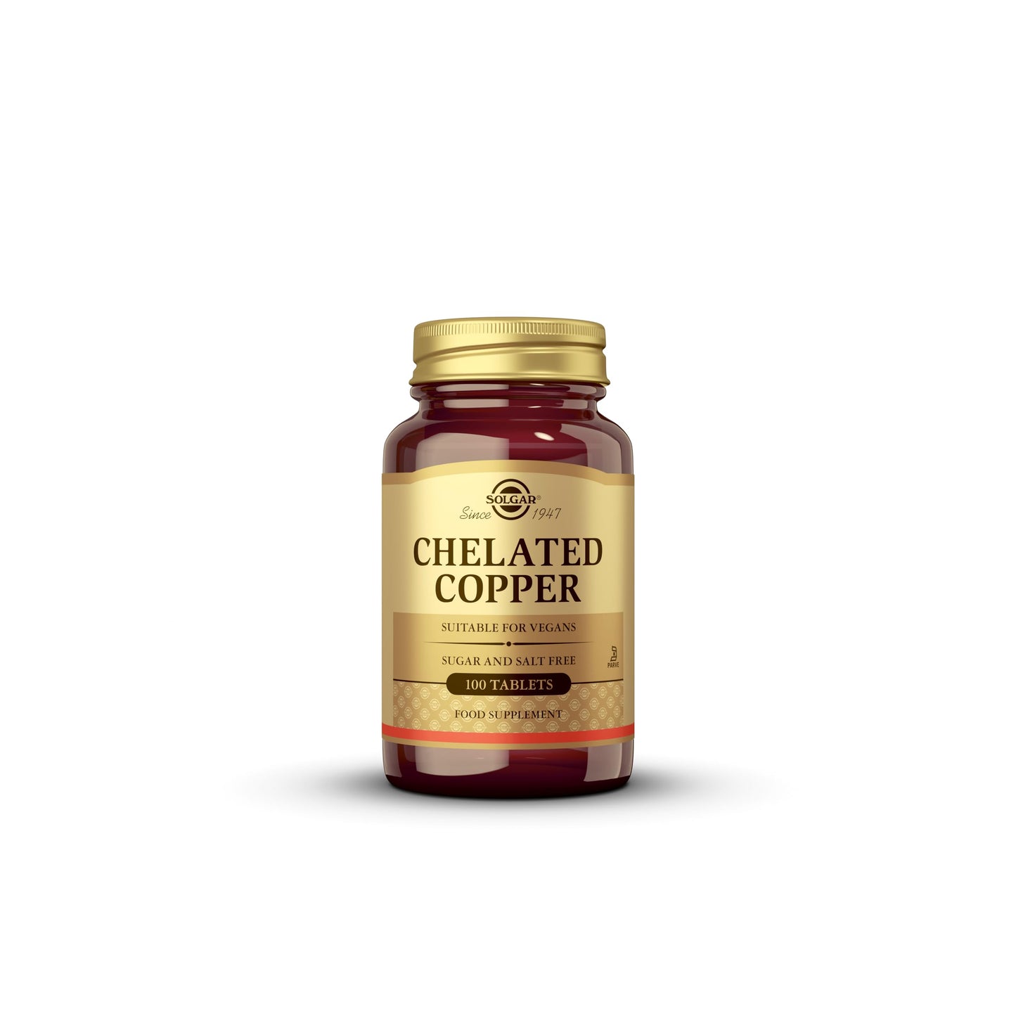 Solgar Chelated Copper, 100 Tablets - Essential for Collagen Formation