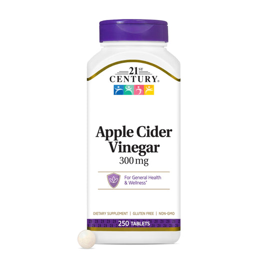 21st Century Apple Cider Vinegar 300mg Tablets, Metabolism, 250 Count
