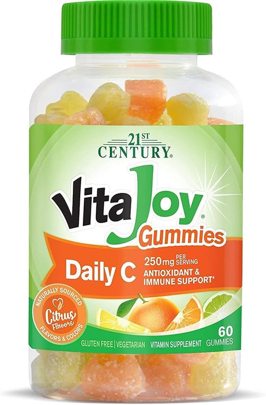 21st Century VitaJoy Daily C 250mg Vitamin C Gummies, Citrus, 60 Count