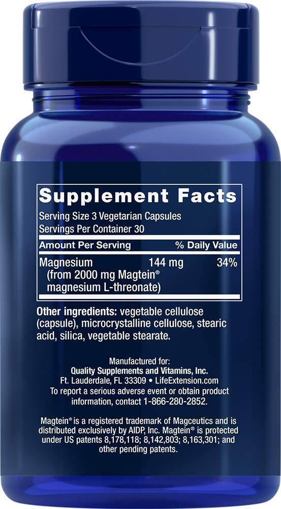 Life Extension - Neuro-Mag, Magnesium L-Threonate Dietary Supplement 90 capsules