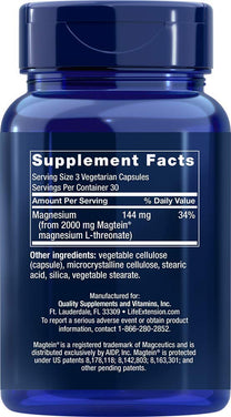 Life Extension - Neuro-Mag, Magnesium L-Threonate Dietary Supplement 90 capsules