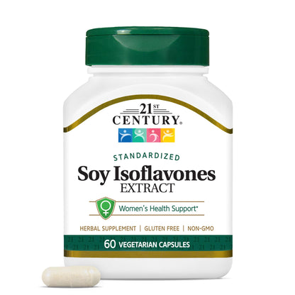 21st Century Soy Isoflavones Extract Vegetarian Capsules, 60 Count