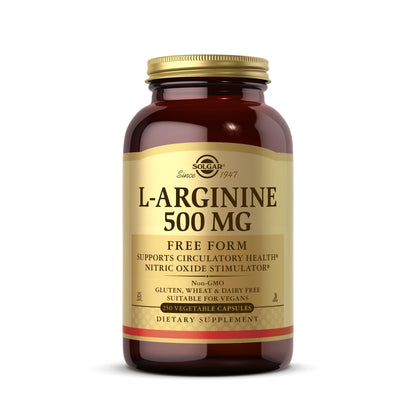 L-Arginine 500mg Solgar 250 VCaps