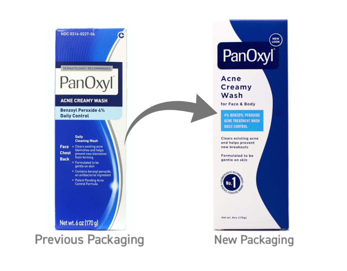 PanOxyl Creamy Acne Wash, 6 oz (3 Pack)