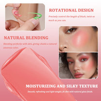Cream Blush stick, Natural-Looking Matte Finish Makeup Blush stick, Hydrating Long Lasting Lightweight Blendable Blush for cheeks (#1 Soft Pink, 1 PC)