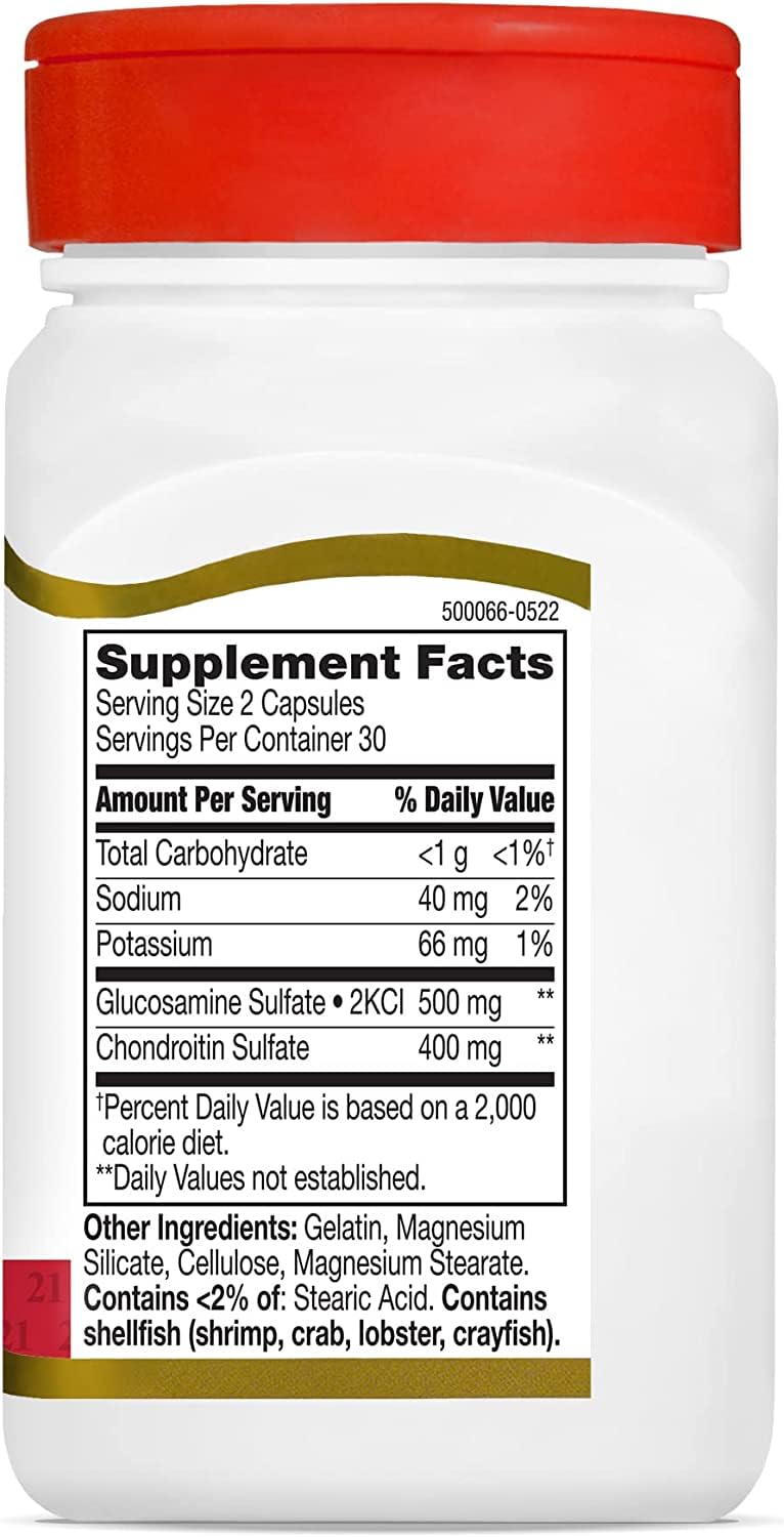 21st Century Glucosamine Chondroitin Original Strength Capsules, 60ct