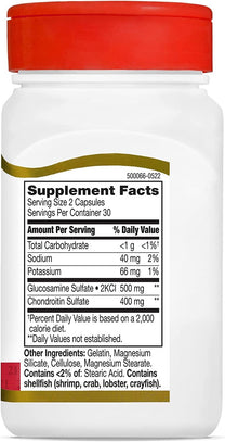 21st Century Glucosamine Chondroitin Original Strength Capsules, 60ct