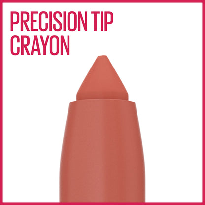 Maybelline Super Stay Ink Crayon Matte Longwear Lipstick Makeup, 160 Stop At Nothing, 0.04 oz