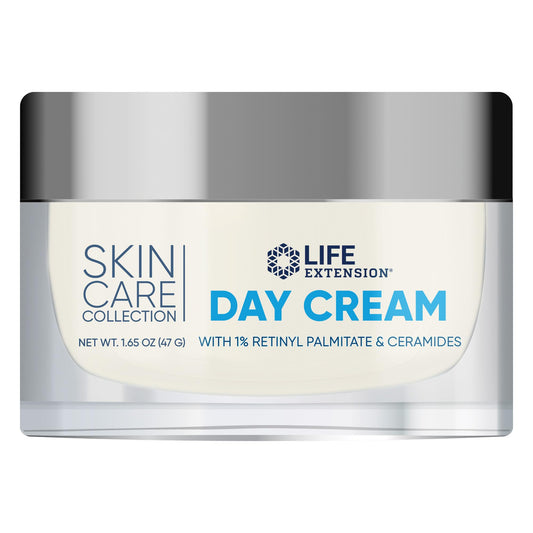 Life Extension Skin Care Collection Day Cream, retinyl palmitate, rice bran ceramides, shea butter, green tea, daytime nourishment to regenerate collagen & moisturize skin, 1.65 oz (47 g)