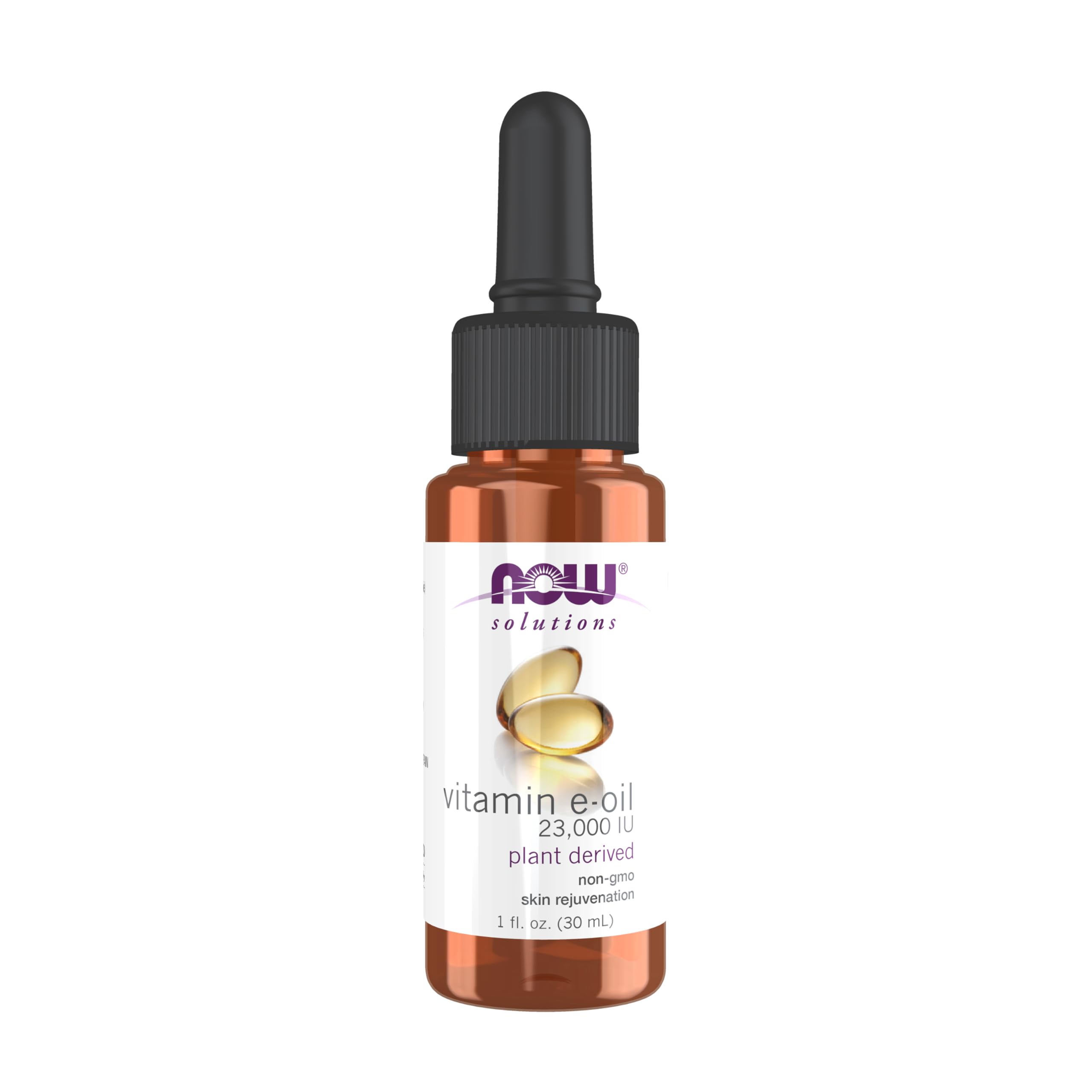 NOW Foods Solutions, E-Oil 23,000 IU, Natural Skin Rejuvenation, Skin Moisturizer, 1-Ounce