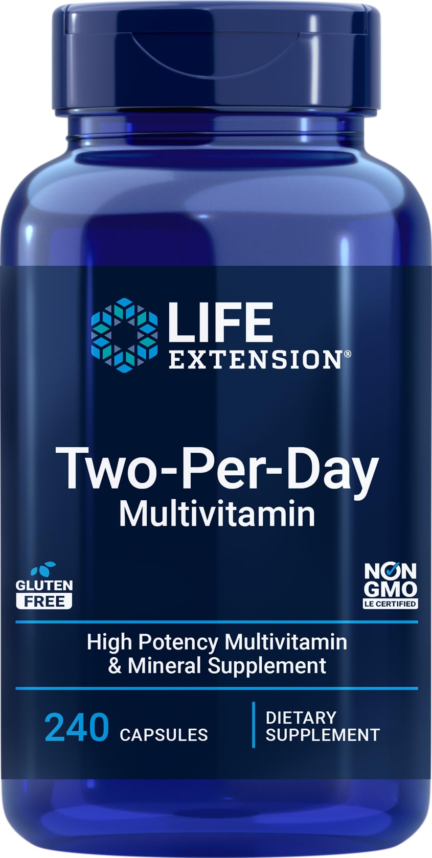 Life Extension Two-Per-Day Multivitamin, 240 Capsules