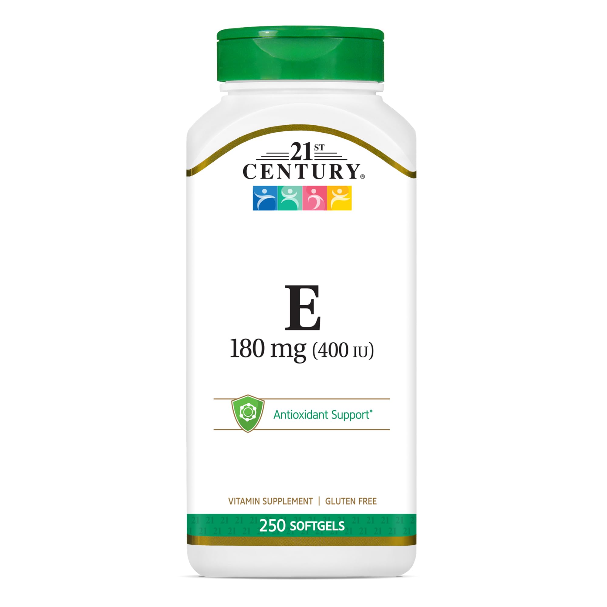 21st Century Vitamin E 400 IU Softgels, Antioxidant & Heart, 250 Count