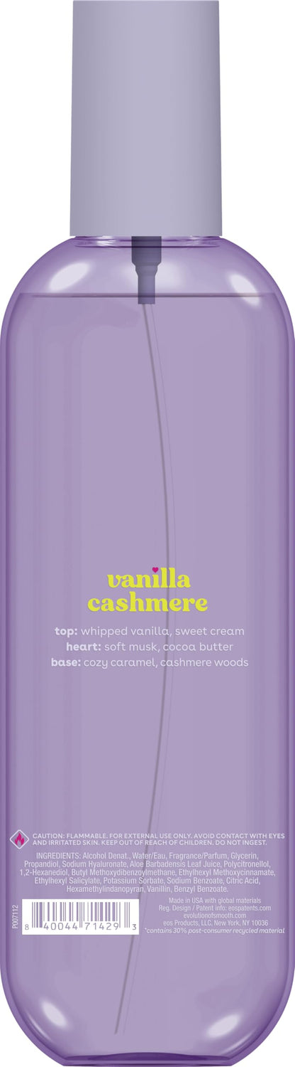 eos Cashmere Body Mist- Vanilla, Body Spray for Women, Vegan, 6 fl oz