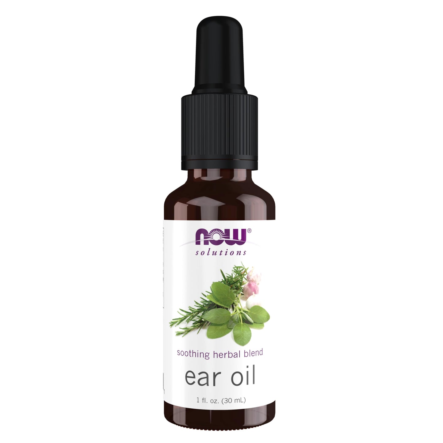 NOW Foods Solutions, Ear Oil, Soothing Herbal Blend, Great on Mild Discomfort or Irritation, 1-Ounce