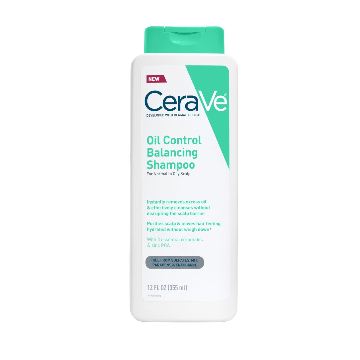 CeraVe Oil Control Shampoo, Clarifying Shampoo with Hyaluronic Acid, 12oz