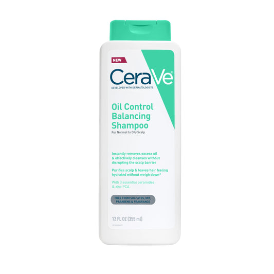 CeraVe Oil Control Shampoo, Clarifying Shampoo with Hyaluronic Acid, 12oz