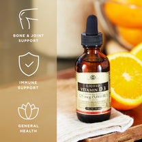 Solgar Liquid Vitamin D3 125 mcg (5,000 IU) - 2 fl oz, Pack of 2 - Natural Orange Flavor - Helps Maintain Healthy Bones & Teeth - Immune System Support - Gluten & Dairy Free - 118 Total Servings