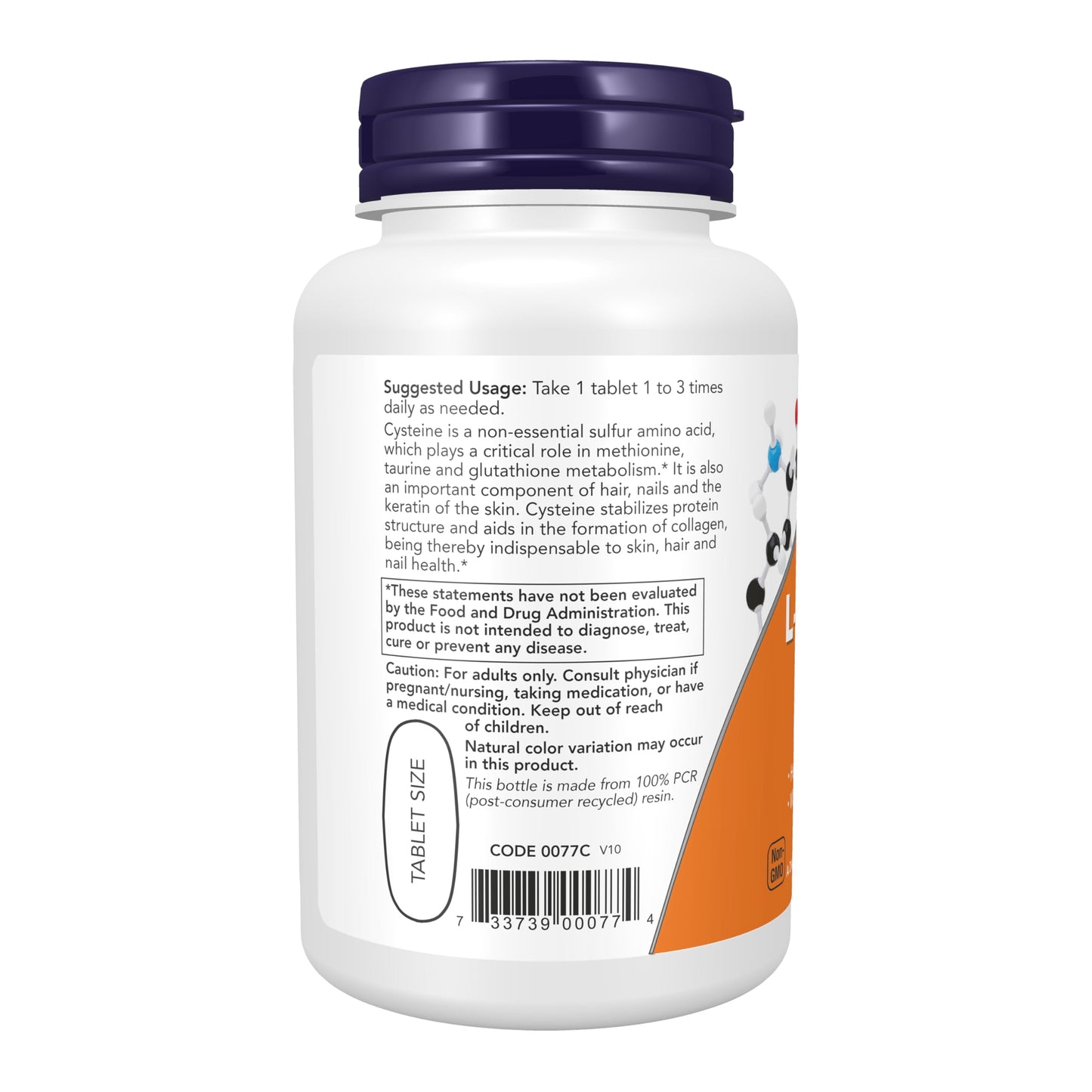 NOW Foods Supplements, L-Cysteine 500 mg with Vitamins B-6 and C, Structural Support*, 100 Tablets