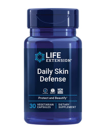 Life Extension Daily Skin Defense, Vitamin C, ceramides, Rosemary, Lemon Verbena, Helps Fight oxidative Stress & The Appearance of Wrinkles, Gluten-Free, Once-Daily, Non-GMO, Vegetarian, 30 Capsules