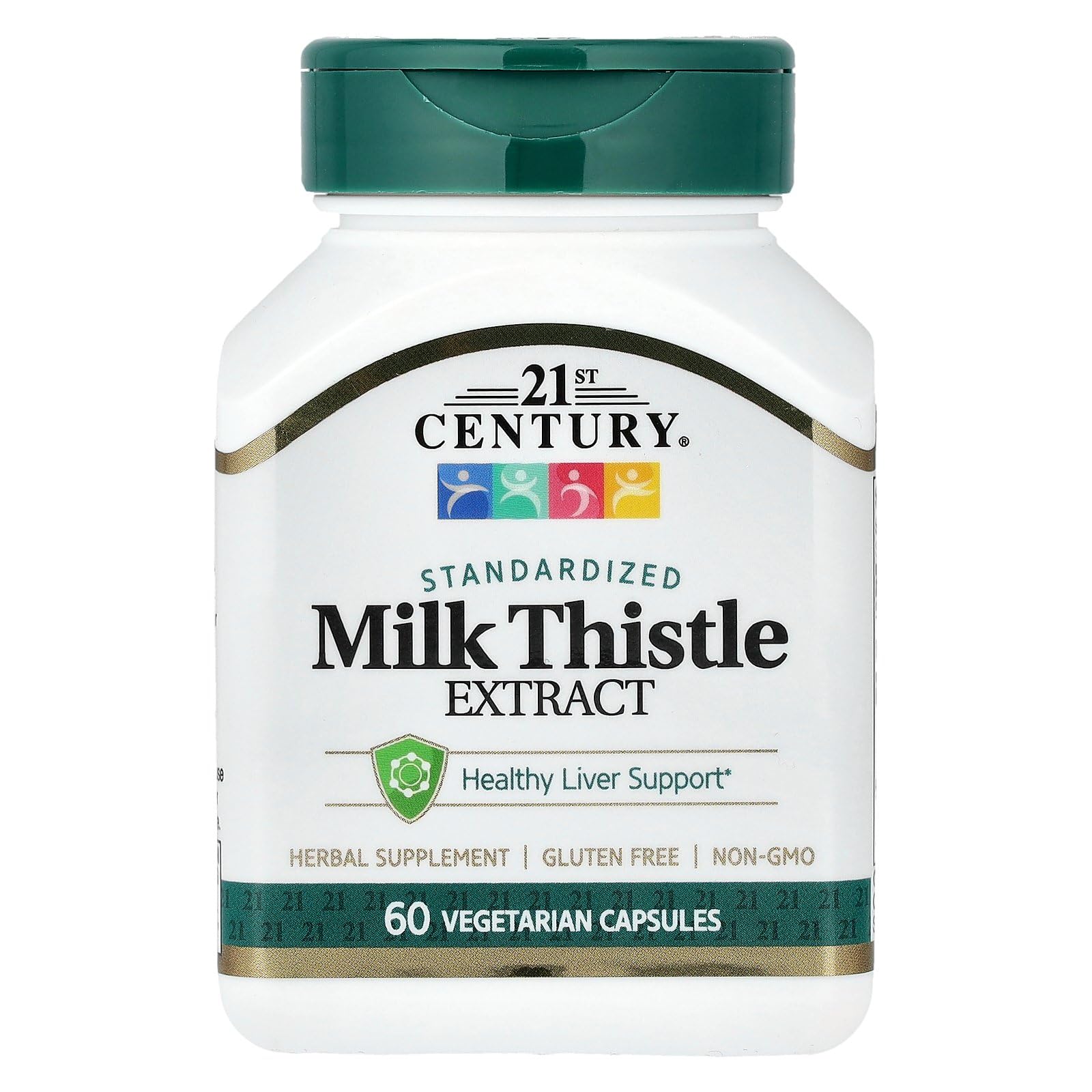 21st Century Milk Thistle Extract 80% Silymarin Capsules, Liver, 60 Count