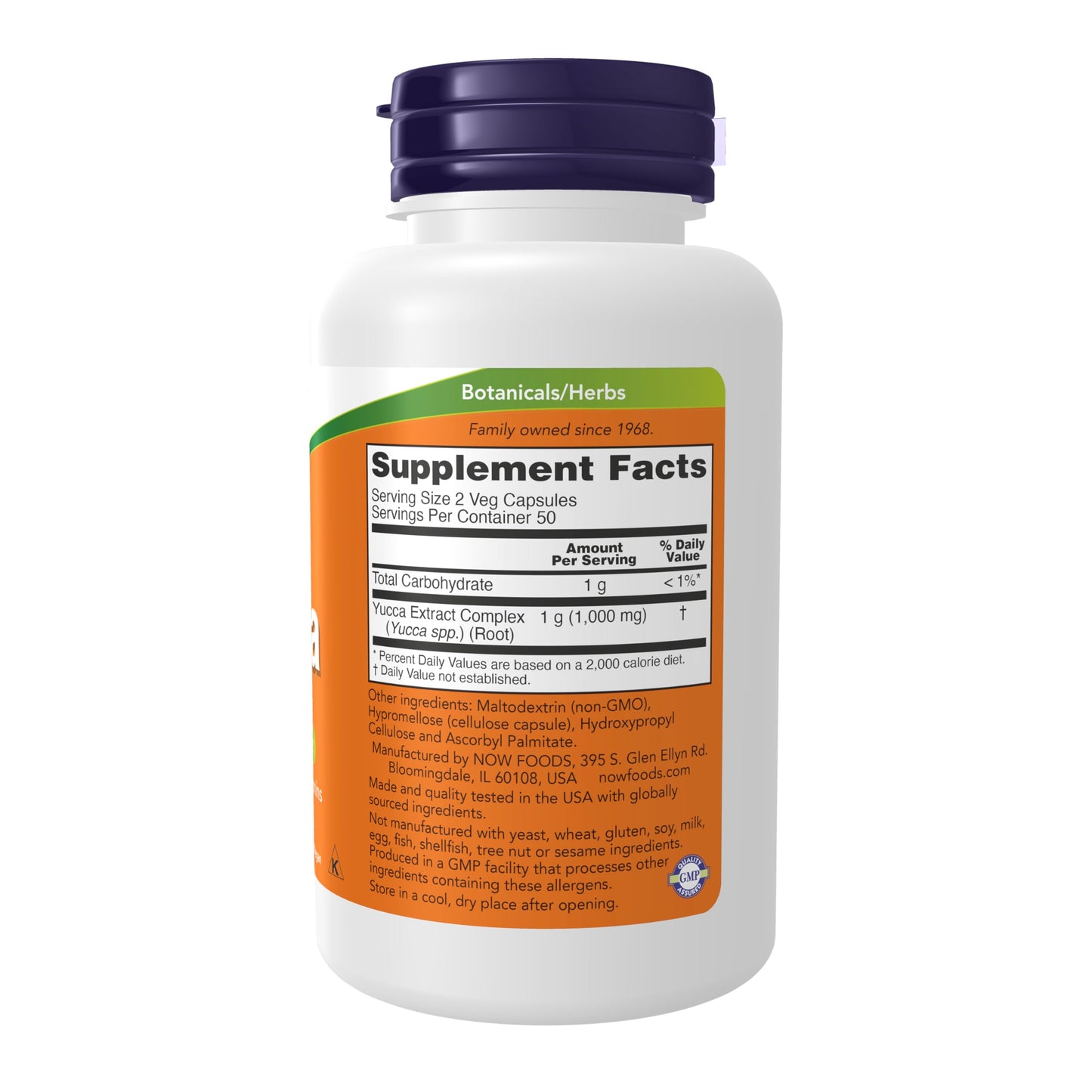 NOW Foods Supplements, Yucca (Yucca spp.) 500 mg, 4:1 Concentrate, Herbal Supplement, 100 Capsules