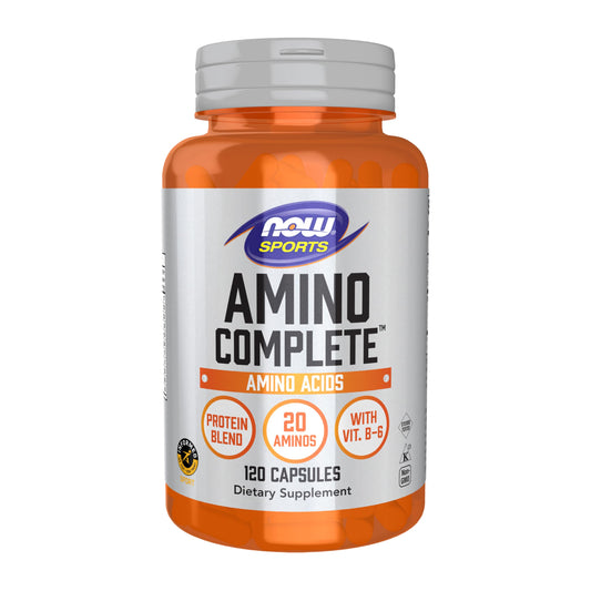 Now Sports Nutrition, Amino Complete, Protein Blend with 20 Aminos and B-6, 120 Veg Capsules
