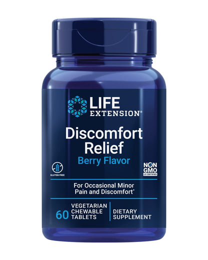 Life Extension Discomfort Relief (Berry Flavor), 60 Chewable Tablets