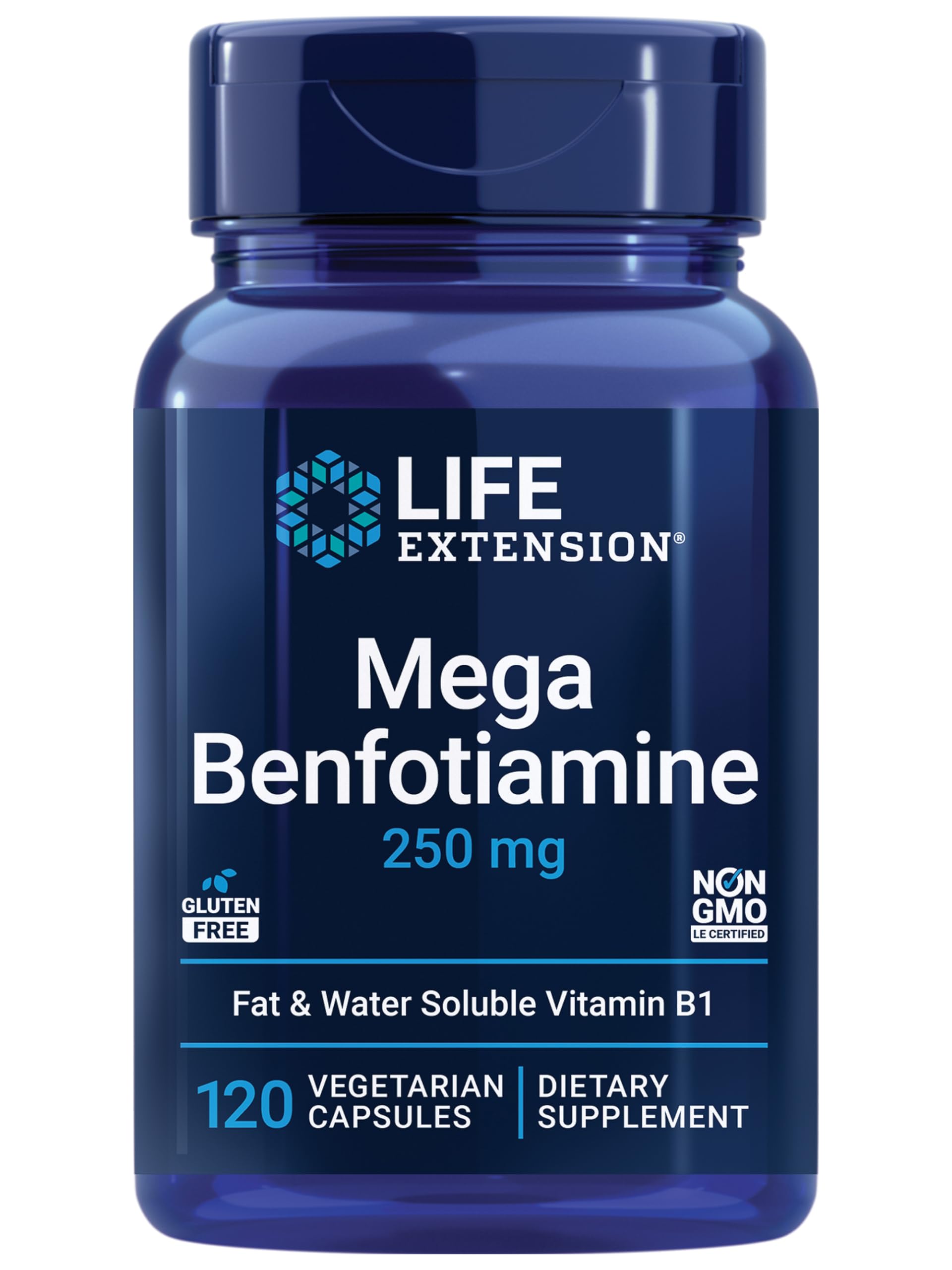 Life Extension Mega Benfotiamine, 250 mg, 120 Capsules