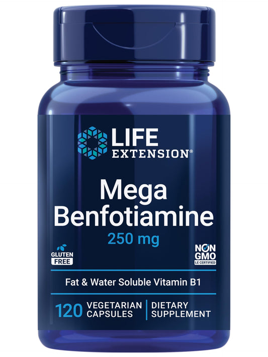Life Extension Mega Benfotiamine, 250 mg, 120 Capsules