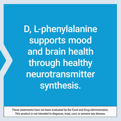 Life Extension D, L-Phenylalanine Capsules, 500 mg – Supports Mood Health, Promotes Neurotransmitter Health – Gluten-Free, Non-GMO, Vegetarian – 100 Capsules