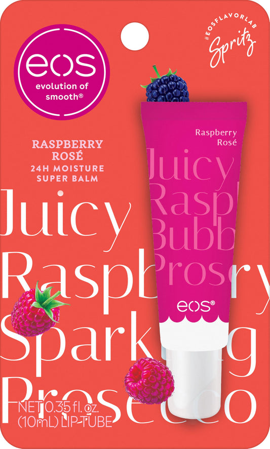 eos Limited Edition 24H Moisture Super Balm, Raspberry Rosé - Hydrating, Moisturizing Lip Treatment, For Dry Lips, Shea Butter, Cruelty-Free, 0.35 fl oz
