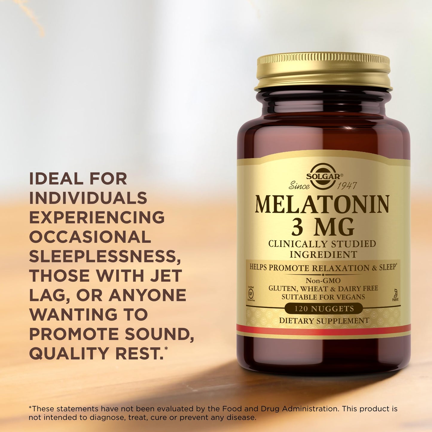 Melatonin 3mg Nuggets Solgar 120 Tabs