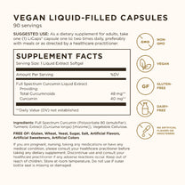 Solgar Full Spectrum Curcumin - 90 LiCaps - Superior Absorption - Brain, Joint & Immune Health - Non-GMO, Vegan, Gluten Free, Dairy Free - 90 Servings