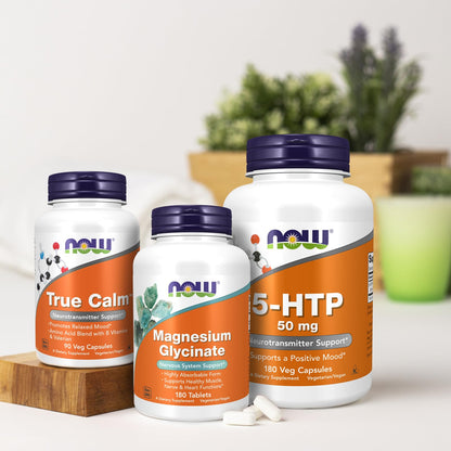 NOW Supplements, True Calm, with Magnesium, GABA, B Vitamins & More, 90 Veg Capsules