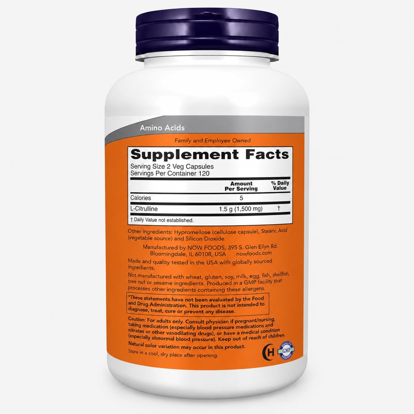 NOW Foods Supplements, L-Citrulline 750 mg, Supports Protein Metabolism*, Amino Acid, 240 Veg Capsules