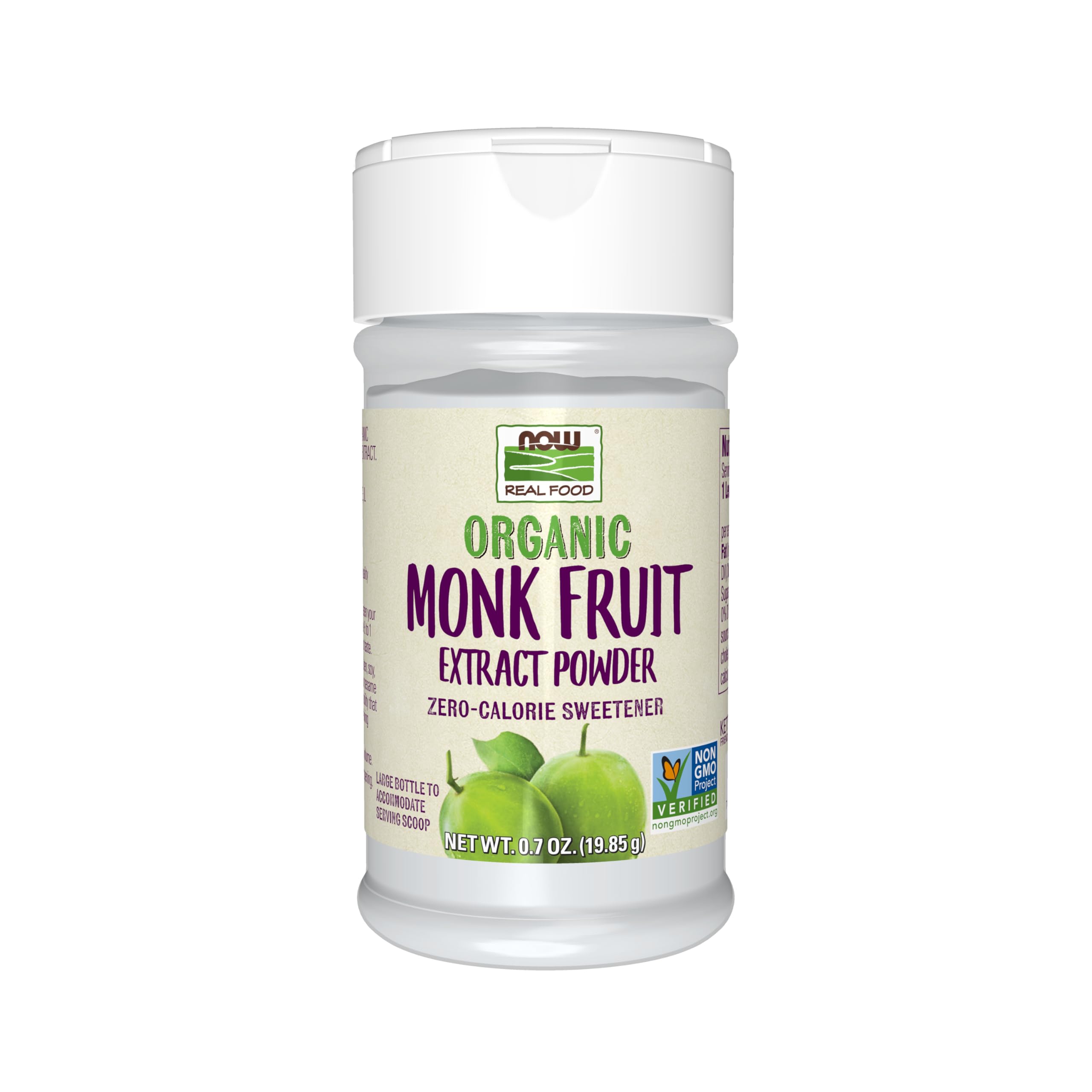 NOW Foods, Certified Organic Monk Fruit Extract Powder, w/ Scoop, 0.7 oz
