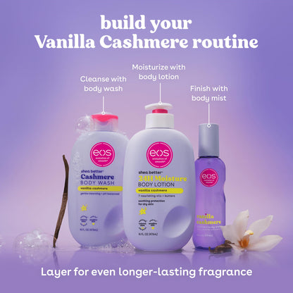 eos Travel Vanilla Cashmere Body Wash- Mini Size, Toiletries, 2.5 fl oz